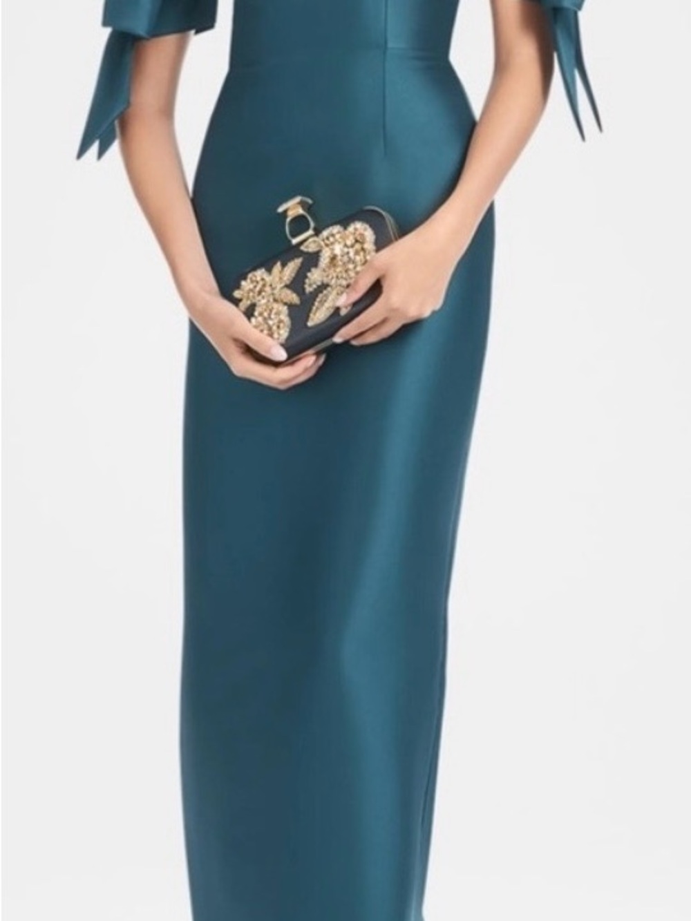 NWT Sachin + Babi Marlena Gown with Bow Sleeve Detail SIZE 2